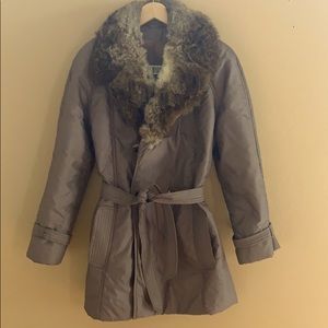 80’s era belted trench style coat